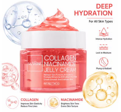 24h Glow & Lifted Collagen Jelly Cream Niacinamide And Hydrolyzed Collagen Strengthen The Skin Barrier And Moisturize The Skin