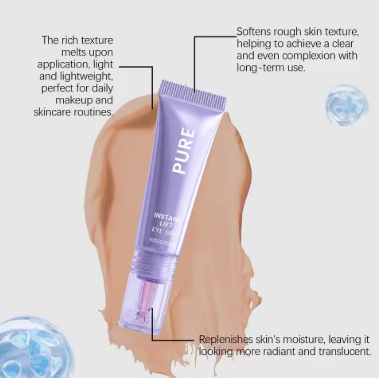 PURE Eye Gel Cream Instant Lifting Firming Moisturizing Collagen Essence Anti Wrinkle Eye Bags Removal Eye Massager Skincare