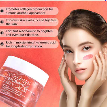 24h Glow & Lifted Collagen Jelly Cream Niacinamide And Hydrolyzed Collagen Strengthen The Skin Barrier And Moisturize The Skin