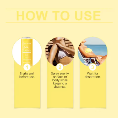 Facial Shiny Protection Sunscreen Spray SPF40+ Non-Sticky UV Isolation Anti-Oxidation Moisturizing Body Sunblock for Face Skin