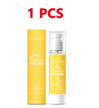 Facial Shiny Protection Sunscreen Spray SPF40+ Non-Sticky UV Isolation Anti-Oxidation Moisturizing Body Sunblock for Face Skin