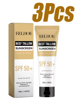 Beef Tallow Sunblock SPF 50 All-in-One Nourishing Body Protection Cream UV Shield Moisturizing Nourishing Sun Block Cream