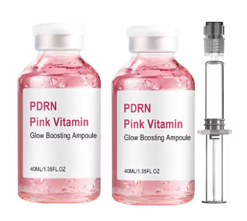 PDRN Pink Vitamin Face SerumGlow Boosting Ampoule,Brightening Hydrating, Soothes Dry Skin,Evens Tone for Radiant Skin Care 40ml
