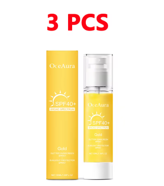 Facial Shiny Protection Sunscreen Spray SPF40+ Non-Sticky UV Isolation Anti-Oxidation Moisturizing Body Sunblock for Face Skin