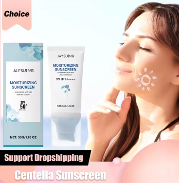 Centella Sunscreen Spf50+ Pa++++ Calming Moisturize Oily Sensitive Skin Soothing Long-Lasting UV Protection Sunblock Face Cream