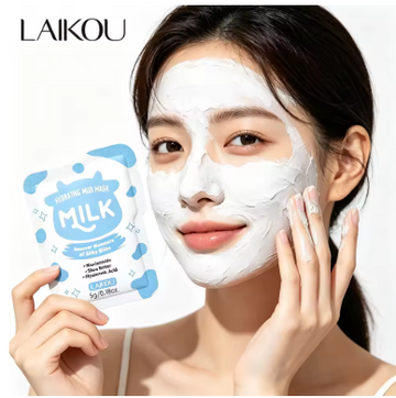 Milk Hydrating Mud Mask Deep Clean Pores Brightening Skin Tone Oil Control Moisturizing Face Mask With Niacinamide 5g