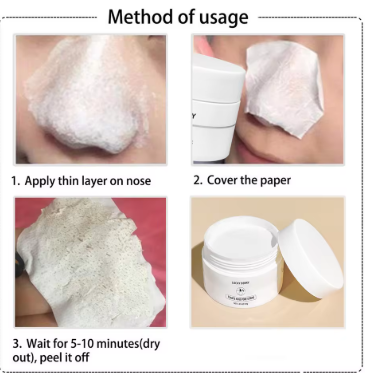 Lightweight and non-greasy, deep cleansing pores to remove acne and blackheads, milky mud mask with free non-woven fabric inside