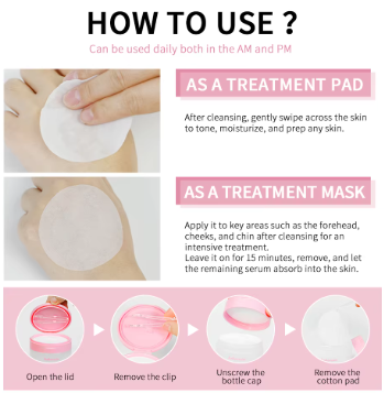 Makeup Cotton Pad Teatree Pad Facial Toner Soothing Cotton Pad Calm Sensitive Skin Mild Texture Cotton Pad