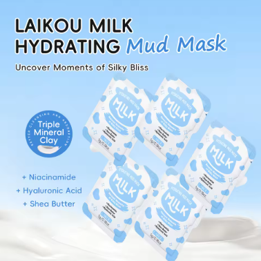 Milk Hydrating Mud Mask Deep Clean Pores Brightening Skin Tone Oil Control Moisturizing Face Mask With Niacinamide 5g