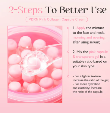 50g KOEC PDRN Pink Collagen Capsule Cream Anti-Wrinkle Hydrating Glowing Increase Elasticity 5% Niacinamide Hydrolyzed Collagen