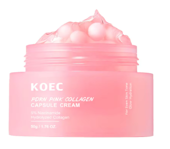 50g KOEC PDRN Pink Collagen Capsule Cream Anti-Wrinkle Hydrating Glowing Increase Elasticity 5% Niacinamide Hydrolyzed Collagen
