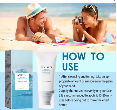 50+ Facial Sunscreen Centella Protector Solar Sunblock Skin Whitening Cream Korean Moisturizing Protector Care Body Sunscreen